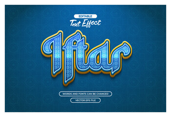 Iftar text effect
