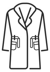 Winter jacket line icon. Outdoor fashion apparel