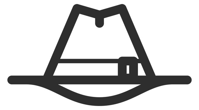 recommend clip art: Male hat. Retro head wear line icon