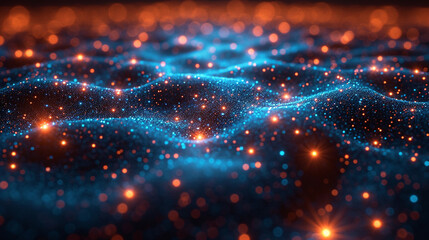 Obraz premium Technological network design background.