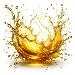 Splash of cooking oil, isolated on a white background