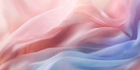 Obraz premium Close up of pastel pink and blue tulle fabric