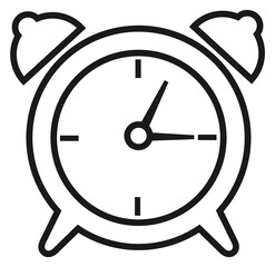 Alarm clock line icon. Time reminder symbol