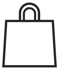 Shopping bag line icon. Store purchase symbol