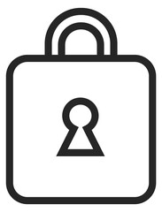 Lock icon. Padlock with keyhole. Safety symbol