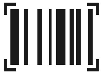 Barcode icon. Retail product info black symbol