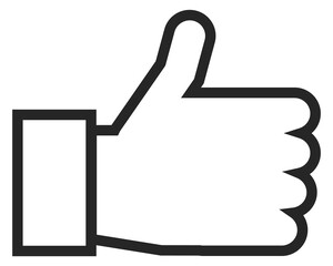 Thumb up icon. Like symbol. Approve sign