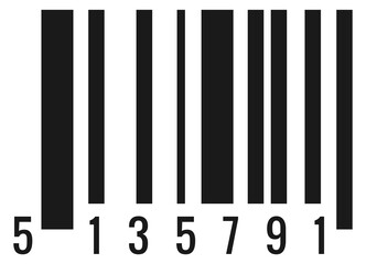 Digital code symbol. Barcode info black icon