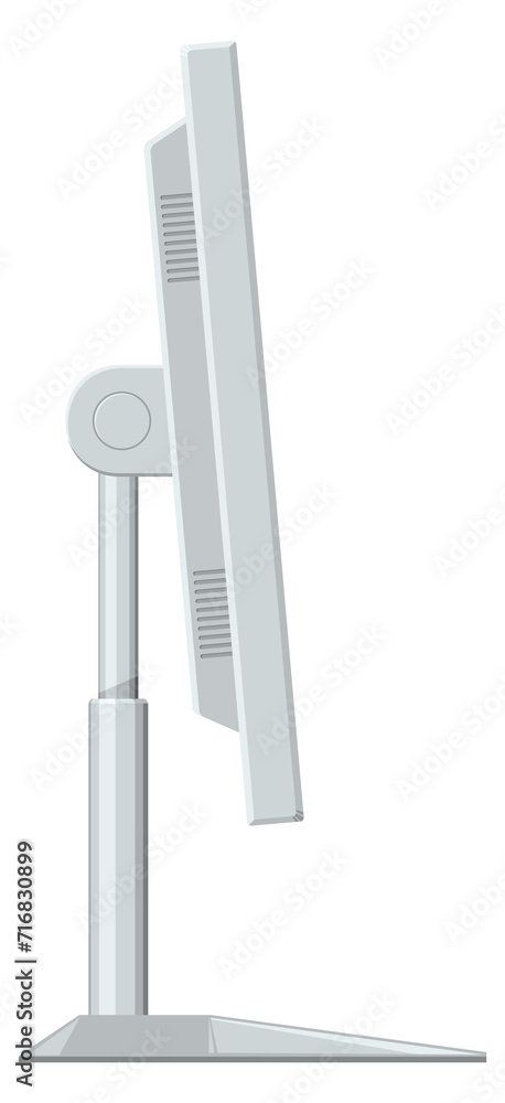 Poster computer monitor side view. display or screen