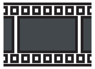 Film tape strip icon. Cinema frame symbol