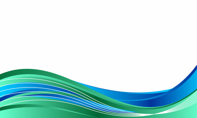 green wave abstract background design
