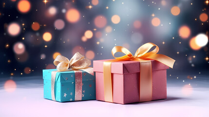 Gift background. Birthdays, holiday anniversaries, Valentine's Day and weddings