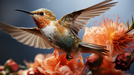 Fototapeta premium Hummingbird in the Flower