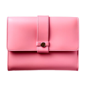 pink wallet isolated on white background