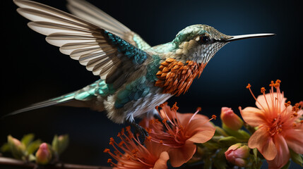 Fototapeta premium Hummingbird in the Flower