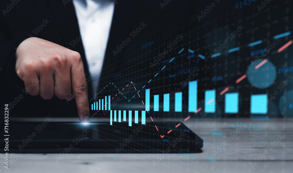 Poster business data analytics tools charts and graphs with statistics to analyze business potential and fo