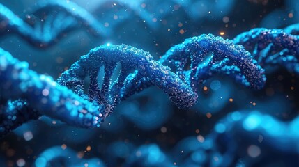 Spiral dna molecule rotating. Genetic code analysis. Helix acid gene. 3d. Biology rna test. Blue macro bio strand. Human body. Colorful micro cell. Health care lab. Helical glow atom under microscope.