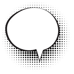 Comic balloon template. Speech bubble in pop art style