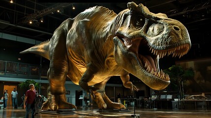 Exhibiting giant Dinosaur at Museum 