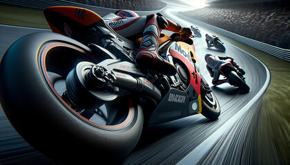 high-speed MotoGP racers