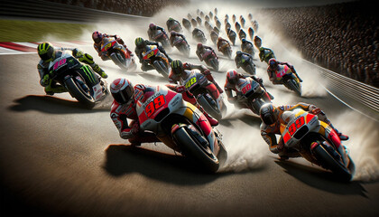 high-speed MotoGP racers