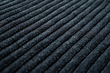 Black corduroy texture surface