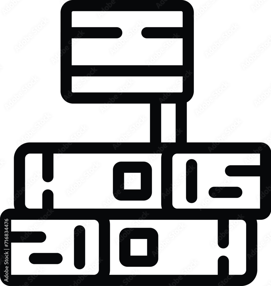 Poster spanish book stack icon outline vector. skill linear. espanol session
