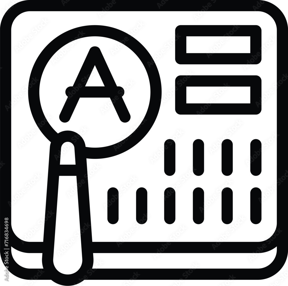 Poster speak session icon outline vector. program remote. mature letter