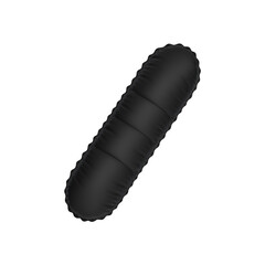 3d illustration black matt balloon 