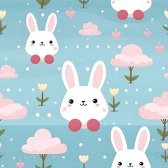 easter bunny and eggs
