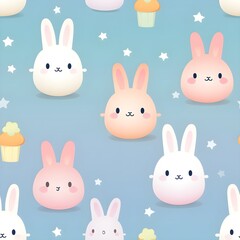 set of easter rabbits
