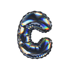 3D Caustic Light Balloon Letter C