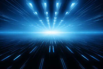 Obraz premium perspective grid line up and down radial lighting Effect