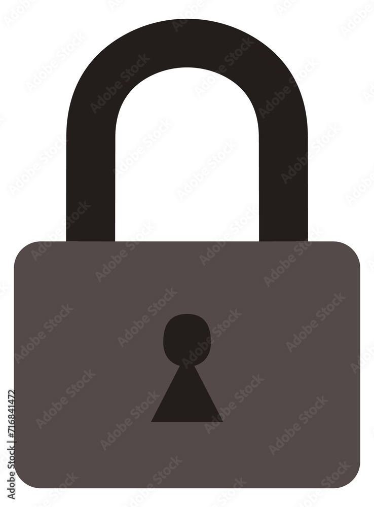 Poster lock icon. padlock with keyhole. privacy symbol
