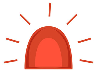 Alarm red light icon. Alert lamp. Siren symbol