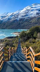 Fototapeten road with stairs perito moreno glacier © MahatmaUriel