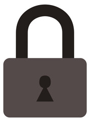 Lock icon. Padlock with keyhole. Privacy symbol