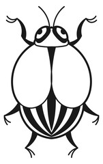 Colorado beetle. Potato pest. Farm damage insect