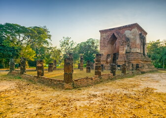 Wat Thraphang Thong Lang temple in Sukhothai, UNESCO World Heritage Site, Thailand - 716841691