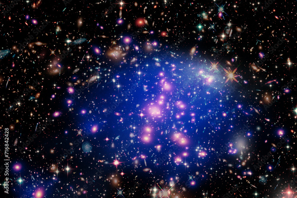 Wall mural marvelous galaxy in a deep space. the elements of this image furnished by nasa.