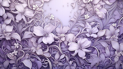 Lilac-themed background, intricate patterns, gentle gradients, and ethereal elements to evoke a sense of sophistication and charm Ai Generative