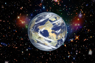Magnificent earth in outer space. The elements of this image furnished by NASA.