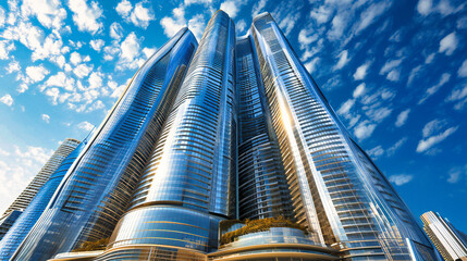 Architectural Marvel: Twin Twisting Skyscrapers in Mississauga, Ontario, Defining Modern Urban Skyline