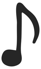 Music note icon. Sound symbol. Melody sign