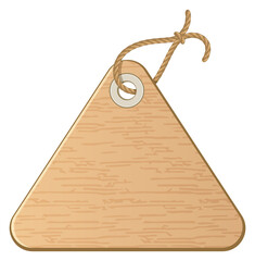 Shopping tag template. Paper triangle price tag