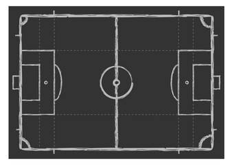 Soccer field scheme. Football game top view © LadadikArt