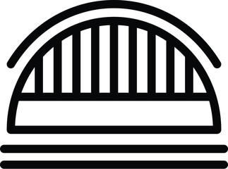 Tel aviv bridge icon outline vector. Opera sky travel. Morning policy