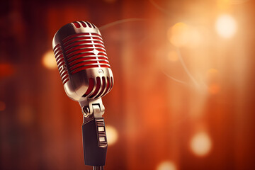 microphone radial lighting background line flare with copy space