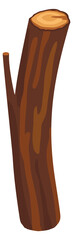 Cartoon trunk. Wood cut. Carpentry timber icon