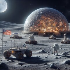 Human settlement on the moon
